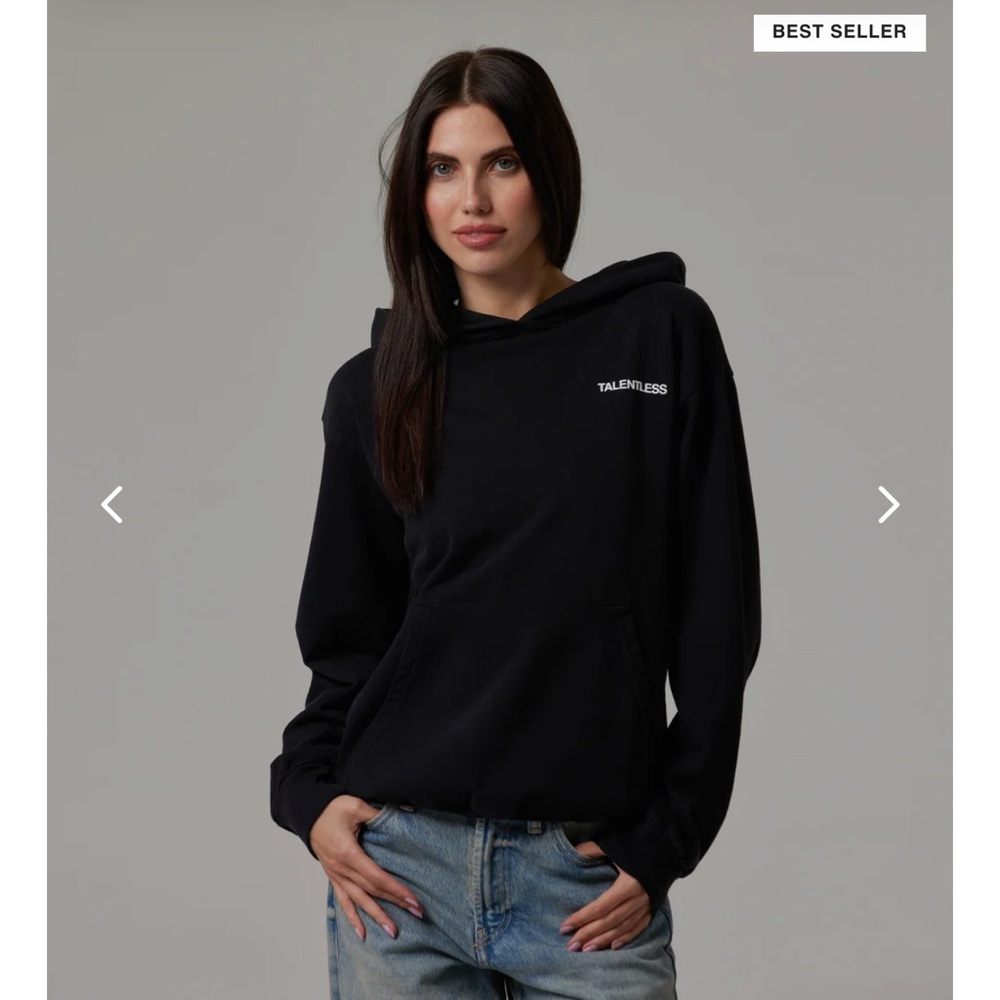 Talentless Womens Lightweight Hoodie Black